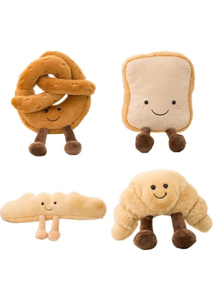 Yumuşak Karikatür Figürü Pretzel Crossant Tost Ekmeği Bebek Peluş Gıda Oyuncak Dolması Baget Haş Yumurta Dekor Bebek Kız Çocuk Doğum Günü Için (Yurt Dışından)