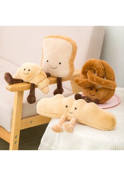 Yumuşak Karikatür Figürü Pretzel Crossant Tost Ekmeği Bebek Peluş Gıda Oyuncak Dolması Baget Haş Yumurta Dekor Bebek Kız Çocuk Doğum Günü Için (Yurt Dışından)