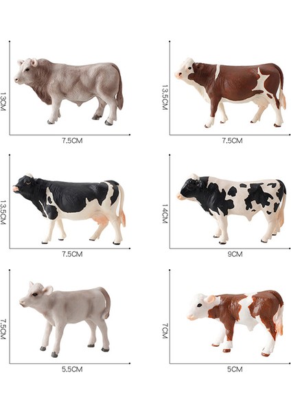 Hayvanat Bahçesi Çiftliği Eğlenceli Oyuncaklar Modeli Inek Simüle Hayvan Plastik Modeller Eğitici Oyuncaklar (Yurt Dışından) indirimleri