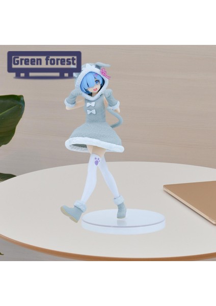 Yeşil Orman Rem Modeli Sevimli Aksiyon Figürü Anime Kız Bebek Modeli Oyuncak (Yurt Dışından)