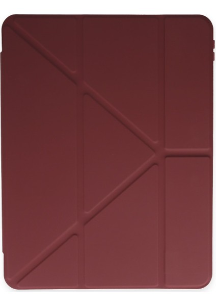 Apple iPad Pro 11 2. Nesil A2068 A2230 A2228 A2231 11 Inç Uyumlu Kılıf Y Smart Cover Standlı Uyku Modlu Kalem Yerli Mars Kapak Mor
