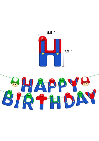 Süper Mario Tema Parti Seti Dekorasyon Malzemeleri Çocuk Mario Oyunu Figürü Doğum Günü Çekme Bayrak Kartı Balon Seti Doğum Günü Hediyeleri (Yurt Dışından) fırsatları