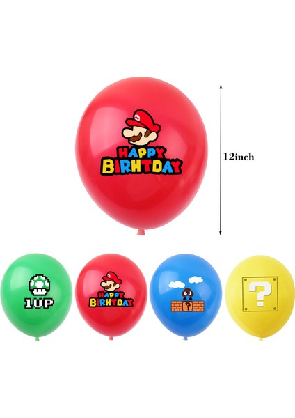 Süper Mario Tema Parti Seti Dekorasyon Malzemeleri Çocuk Mario Oyunu Figürü Doğum Günü Çekme Bayrak Kartı Balon Seti Doğum Günü Hediyeleri (Yurt Dışından) indirimleri