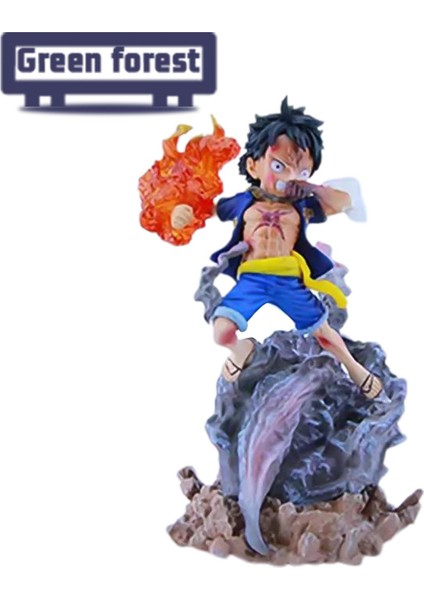 Yeşil Orman Tek Parça Şekil Minyatür Heykelcik Yangın Yumruk Luffy Aksiyon Figürü Süsleme (Yurt Dışından) fiyatları