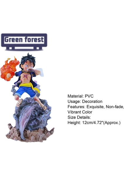 Yeşil Orman Tek Parça Şekil Minyatür Heykelcik Yangın Yumruk Luffy Aksiyon Figürü Süsleme (Yurt Dışından) modelleri