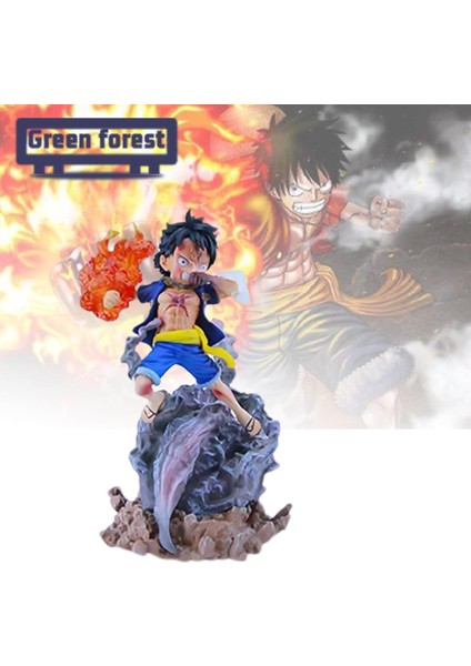 Yeşil Orman Tek Parça Şekil Minyatür Heykelcik Yangın Yumruk Luffy Aksiyon Figürü Süsleme (Yurt Dışından) fırsatları