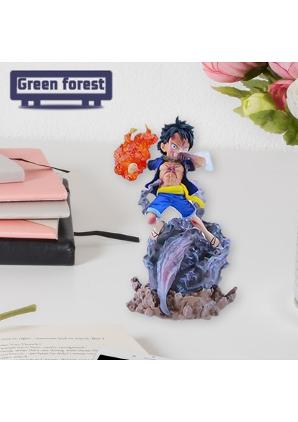 Yeşil Orman Tek Parça Şekil Minyatür Heykelcik Yangın Yumruk Luffy Aksiyon Figürü Süsleme (Yurt Dışından) indirimleri
