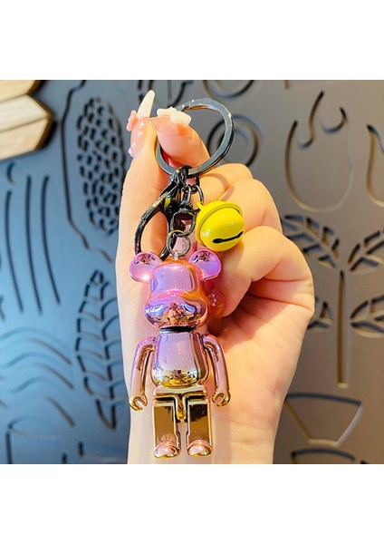 Bearbrick Ayı @brick Aksiyon Figürleri Blok Pvc Diy Anahtarlık Anahtarlık Kolye Boya Bebek Oyuncakları (Yurt Dışından)