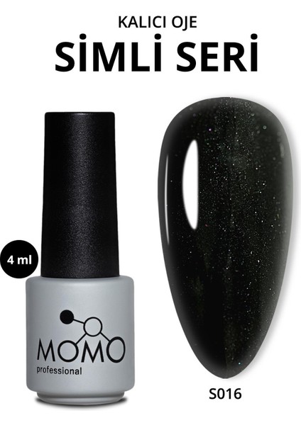 Kalıcı Oje S016 Hafif Simli Siyah 4 ml
