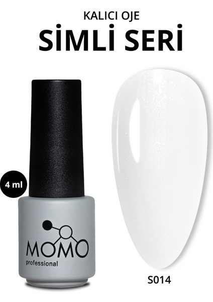 Kalıcı Oje S014, Simli Süt Beyazı, 4 ml