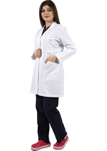 Gömlek Yaka Orta Boy Beyaz Bayan Doktor Öğretmen Hemşire Laboratuvar Önlüğü fiyatları