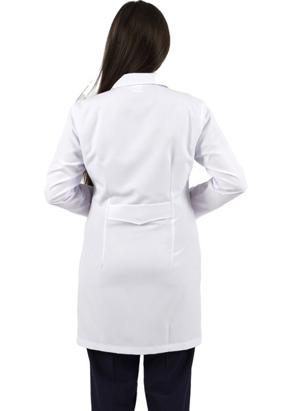 Gömlek Yaka Orta Boy Beyaz Bayan Doktor Öğretmen Hemşire Laboratuvar Önlüğü modelleri