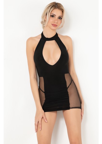 Göğüs Dekolteli Mini Elbise
