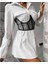 Kadın Kemer Şeffaf Underbust Korse Üstleri Straplez Geri Kemikli Büstiyer Pullu Bel Cincher Kuşak Sokak Şıklığı Bel Korseler (Yurt Dışından) 3