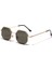 Poligon Metal Güneş Gözlüğü Vintage Çerçeve Kadın Güneş Gözlüğü Erkekler Lüks Marka Tasarım Güneş Gözlüğü Kadın Ayna Gafas De Sol UV400 (Yurt Dışından) 5