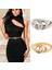 Elastik Kadın Kemerler Altın Gümüş Zincir Bel Kemerleri Metal Plaka Kadın Elbise Kemerleri Bayanlar Ince Streç Kemer Ceinture Femme (Yurt Dışından) 3