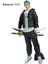 Yeşil Ev Anime Heykelcik Colorfast Tek Parça Roronoa Zoro Karikatür Model Oyuncak (Yurt Dışından) 3