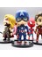 6 Adet Mini Karikatür Avengers Örümcek Adam Kaptan Amerika Bebek Ekran Kalıp Çocuklar Biblo (Yurt Dışından) 5