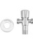 Banyo Aksesuarları-1 x Açılı Vana-Gümüş (Yurt Dışından) 4