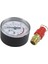 Yuvarlak 0-180 Psi 13MM 1/4bsp Çap Kadranlı Karşılaştırıcı Hava Manometresi, Siyah ve Basınç Tahliye Vanası 1/4 Zoll Pt Hava Sıkıştırma Vanası Kırmızı + Altın (Yurt Dışından) 1