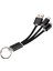 3'ü 1 Arada Örgülü USB Şarj Kablosu Anahtarlık Mikro USB Şarj Kablosu (Yurt Dışından) 2