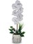 Mermer Desenli Dekoratif Yapay Çiçek Mini Orkide 55 cm 1