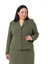 Büyük Beden Etek Ceket Haki Takım 5