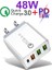 48W Pd 18W + Qualcomm Süper Hızlı Şarj 3.0 Hızlı Şarj Şarj Adaptörü C Tipi Fiş Apple Şarj Adaptörü Seyahat USB Şarj Istasyonu Tüm Telefonlar Evrensel (Yurt Dışından) 3