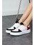 Siyah Kırmızı Düz Hafif Dikişli Taban Bağcıklı Günlük Iç Taban Kadın Sneaker 1