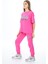 Pembe Yazı Baskılı Kız Çocuk Takım 17858 3