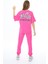 Pembe Yazı Baskılı Kız Çocuk Takım 17858 5