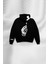 Hoodie Unisex Fire Sırt ve Ön Baskılı Oversize Siyah Kapüşonlu Kalın Sweatshirt 4