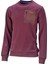 Erkek Standart Fit Bisikler Yaka Cep Fermuarlı Mürdüm Sweatshirt 1