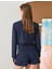 Crop Blazer Ceket Biye Detaylı 4