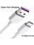 Huawei Süper Hızlı Şarj Için Type-C Veri Kablosu 5A Veri Kablosu Type-C Şarj Beyaz 1 M (Yurt Dışından) 5