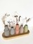 Dekoratif Ahşap Tabaklı Flora Set Mini 5'li Vazo Set 1