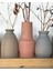 Dekoratif Ahşap Tabaklı Flora Set Mini 5'li Vazo Set 3
