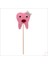 Diş Figürlü Keçe Çubuk Süs, 27CM x 6,5cm - Pembe, 10 Adet 2