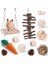 12'li Paket Stili Hamster Tavşan Çiğneme Oyuncak Seti Bite Eziyet Diş Oyuncakları Mısır Havuç Dokuma Topları Diş Temizleme Molar Evcil Hayvan Malzemeleri (Yurt Dışından) 3