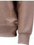 Erkek Standart Fit Bisiklet Yaka Baskılı Pamuklu Sütlü Kahve Sweatshirt 4