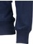 Erkek Standart Fit Kapüşonlu Kabartma Baskılı Lacivert Sweatshirt 4
