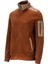 Erkek Standart Fit Kol Cepli Fermuarlı Kiremit Sweatshirt 1