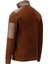 Erkek Standart Fit Kol Cepli Fermuarlı Kiremit Sweatshirt 4