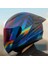 Rapid 2 Optik Race Full Face Motosiklet Kaskı Yarış Spoilerlu Şeffaf + Gökkuşağı Vizörlülü 2