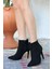 Siyah Süet Topuklu Bot 3