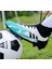 Yüksek Top Erkek Futbol Ayakkabısı Çim Antrenman Kramponları Krampon Çocuk -Mavi-35 (Yurt Dışından) 4