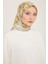Çiçek Desenli Twill İpek Eşarp 24Ya9108 83 34 1