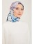 Çiçek Desenli Twill İpek Eşarp 24Ya9110 5 35 1