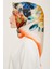 Çiçek Desenli Twill İpek Eşarp 24Ya9133 36 35 3