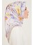 Çiçek Desenli Twill İpek Eşarp 24Ya9129 85 2